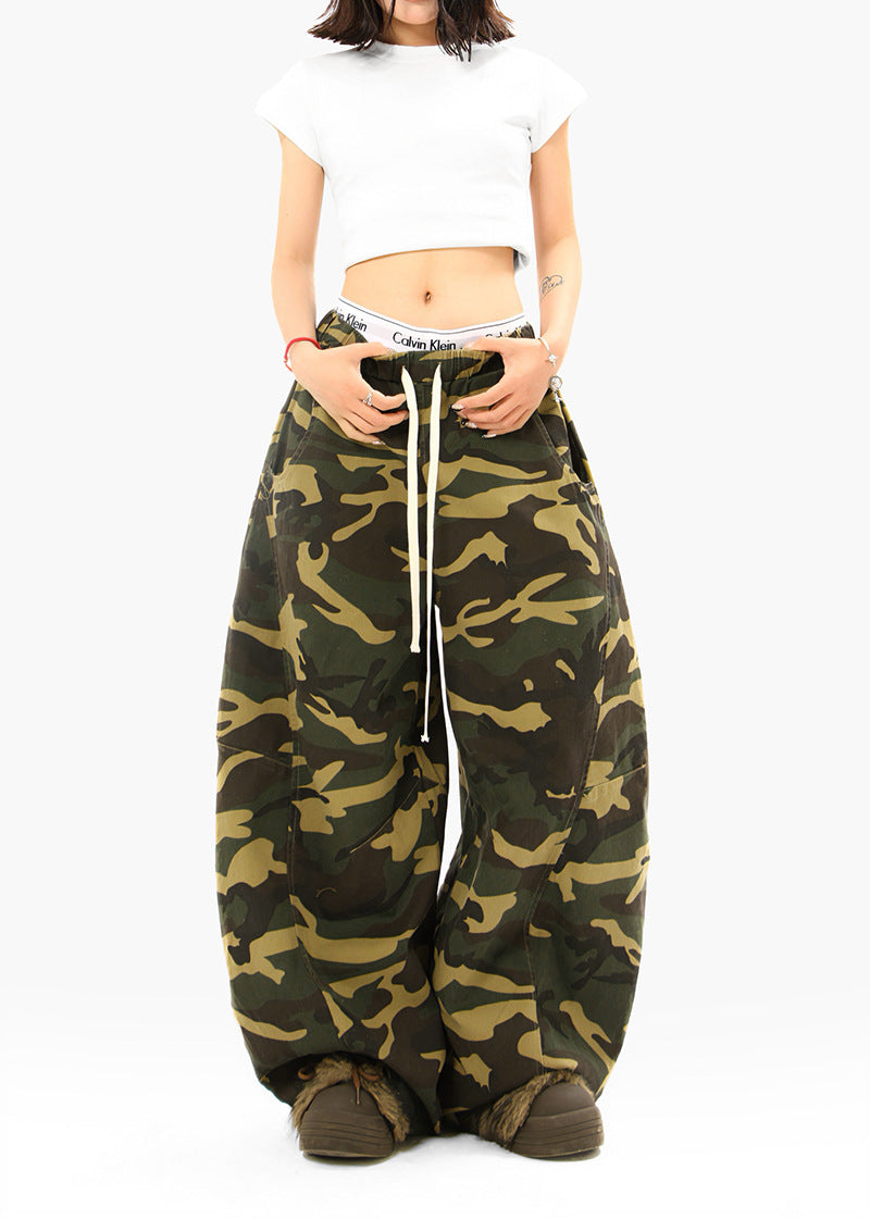 Camouflage Straight Leg Casual Pants | Tajstylo