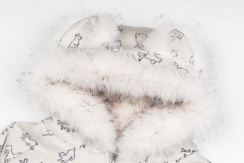 Cartoon Dog Hooded Fleece Coat | Tajstylo