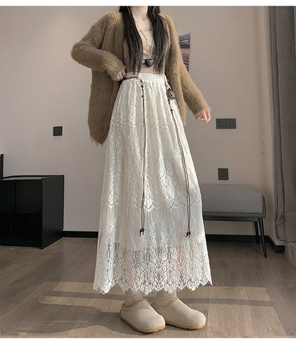 Lace Midi Skirt | Tajstylo