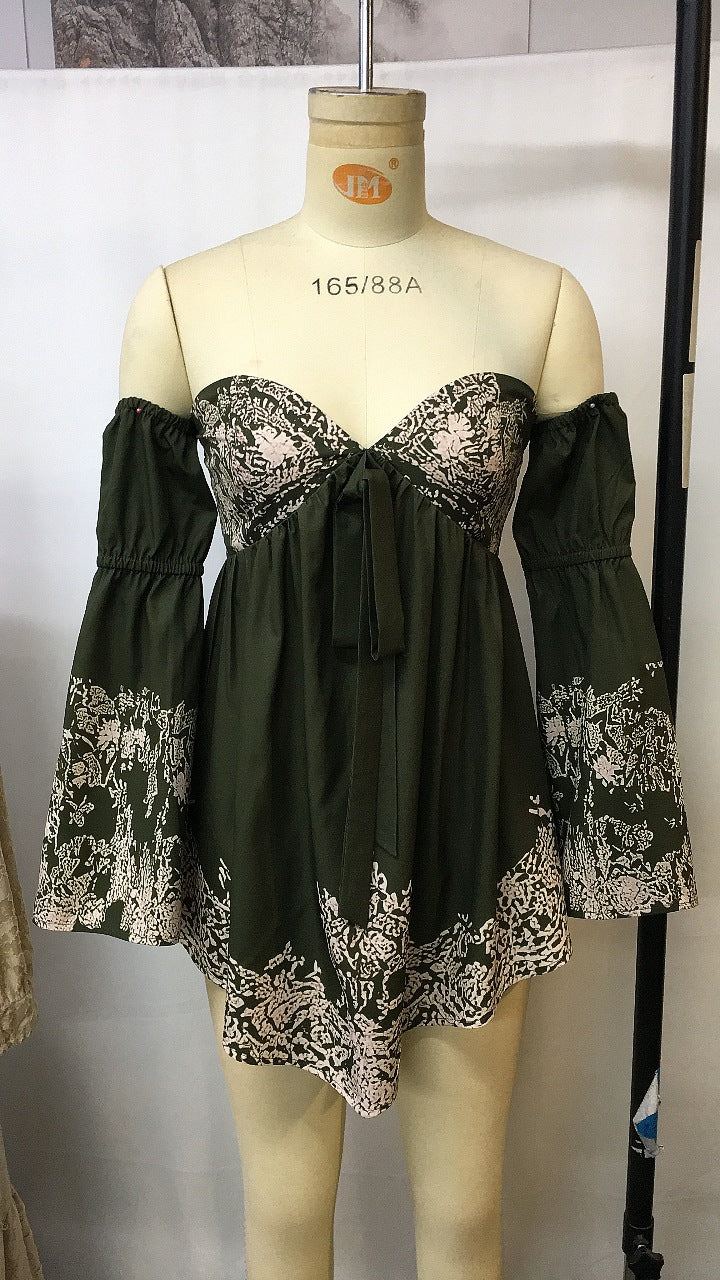 Floral Off Shoulder Mini Dress | Tajstylo