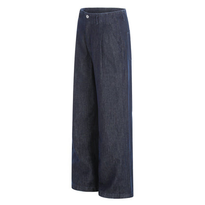 Wide Leg Denim Pants with Zipper Fly | Tajstylo