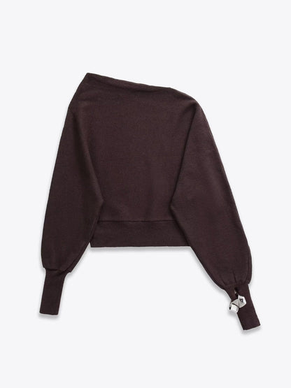 Asymmetric Bracelet Knit Sweater | Tajstylo
