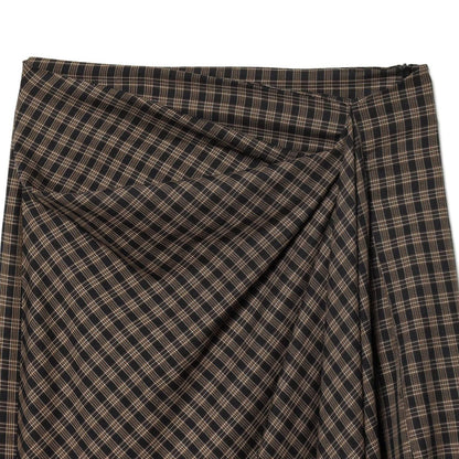 Elegant Plaid Midi Skirt | Tajstylo
