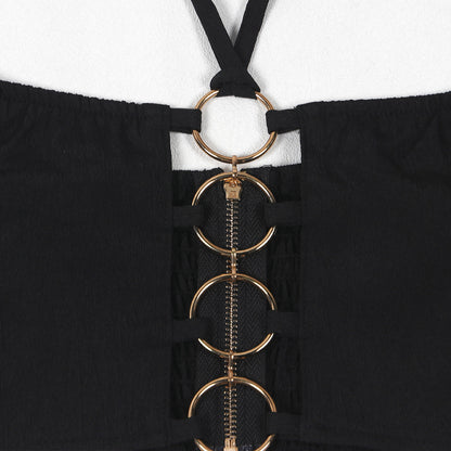 Flattering Ripped Fitted Two-Piece Nightclub Outfit | Tajstylo