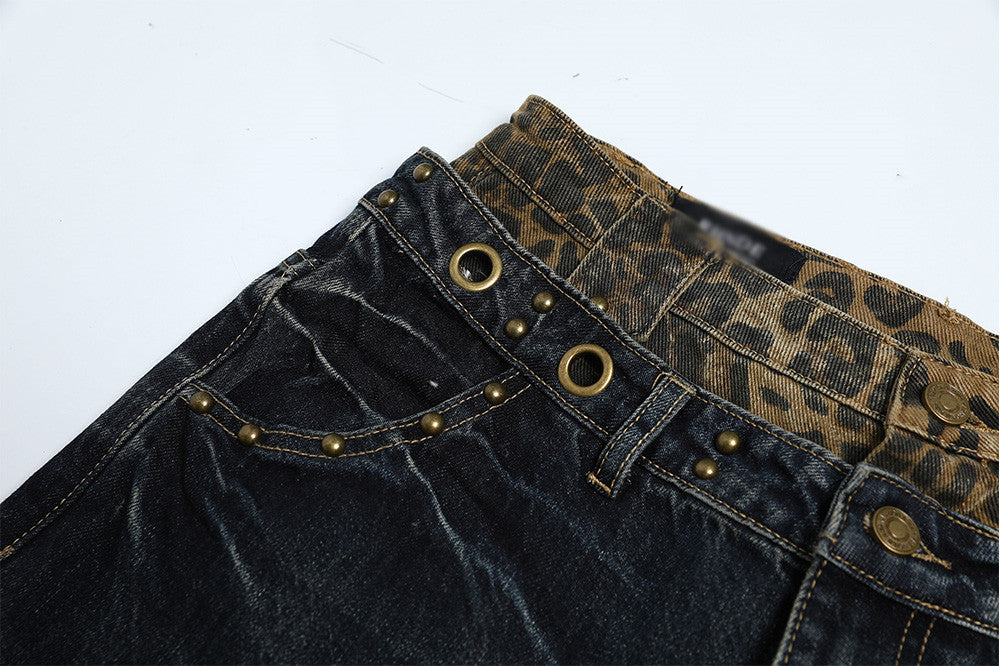 Black Denim Straight Leg Jeans | Tajstylo