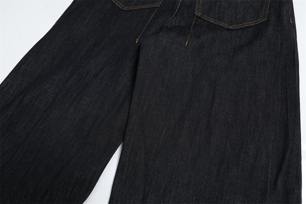 Original Color Denim Straight Leg Pants | Tajstylo