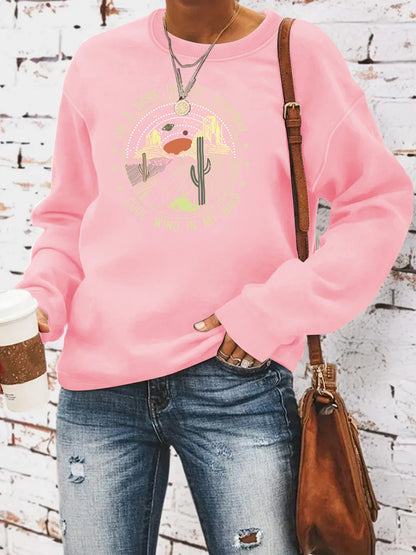 Printed Loose Hoodie | Tajstylo