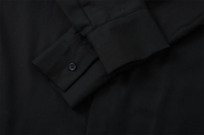 Loose Open Front Long Sleeve Shirt | Tajstylo