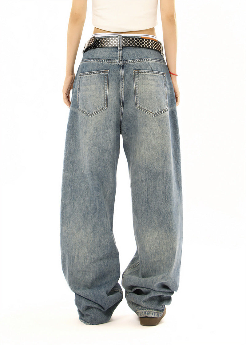 Edgy Square Stud Denim Pants | Tajstylo