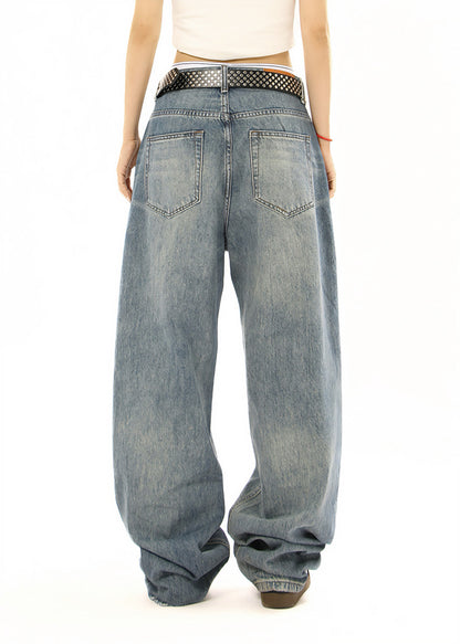Edgy Square Stud Denim Pants | Tajstylo