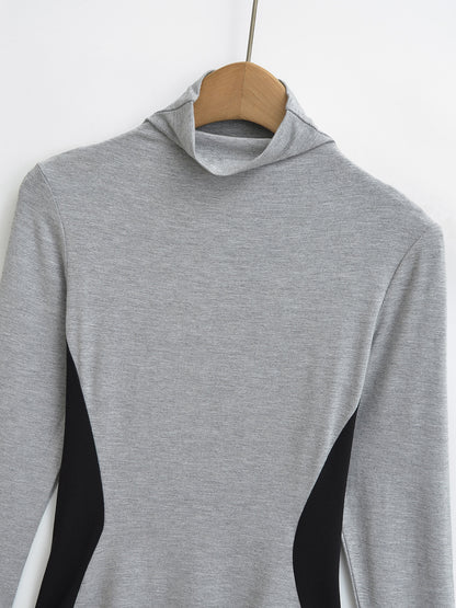Elastic Waist Slimming Long Sleeve Top | Tajstylo