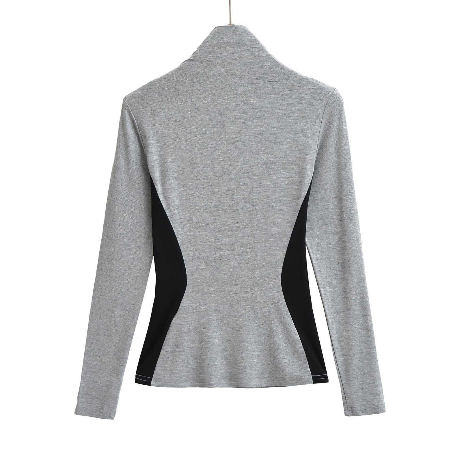 Woman wearing Elastic Waist Slimming Long Sleeve Top in a casual setting