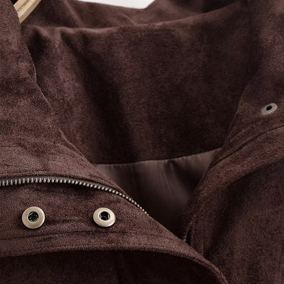 Women Suede Collar Jacket | Tajstylo