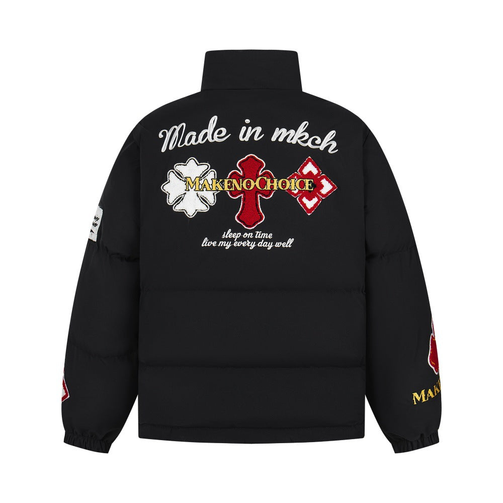 High Collar Zip-Up Winter Jacket | Tajstylo