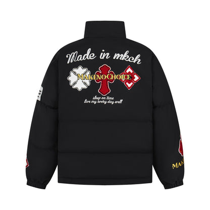 High Collar Zip-Up Winter Jacket | Tajstylo