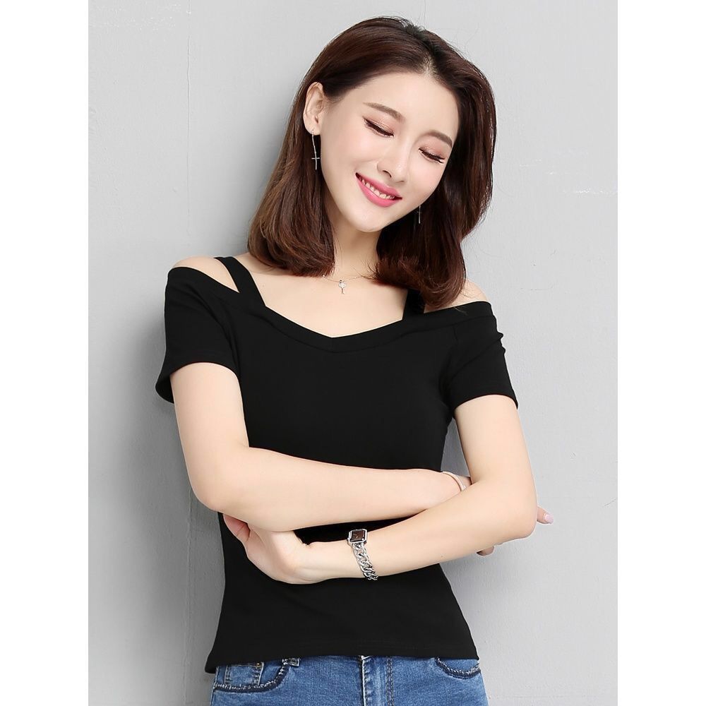 One Shoulder Sleeveless T Shirt | Tajstylo
