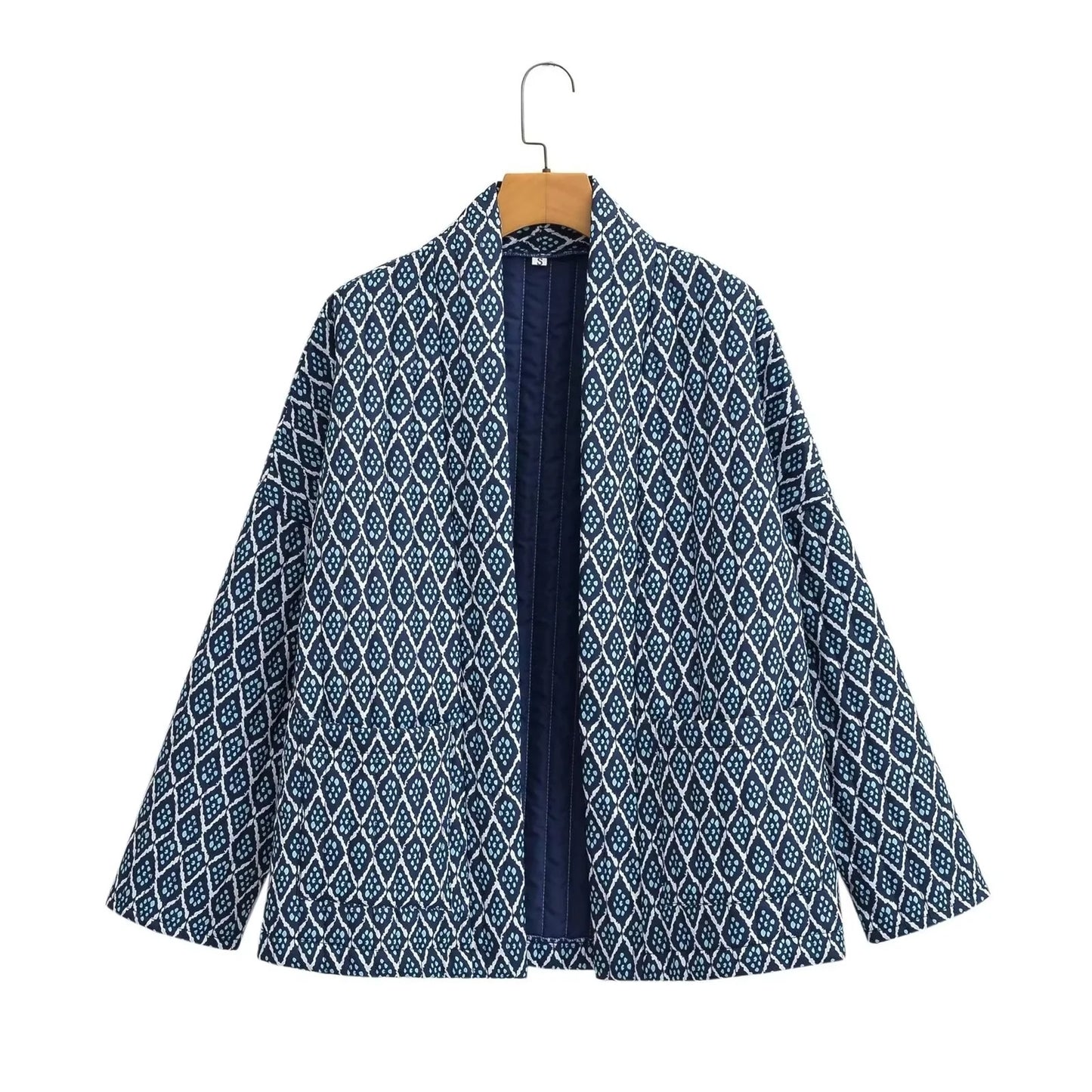 Woman wearing Quilted Coat for Women in a casual outdoor setting