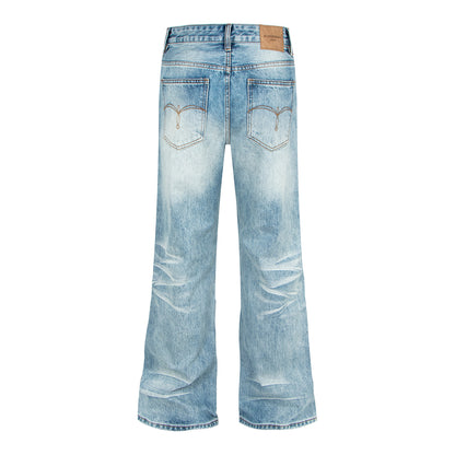 Woman wearing Heavyweight Selvedge Denim Pants in a casual setting