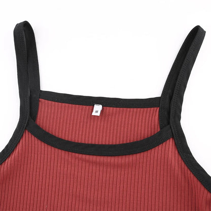 Contrast Color Strapless Crop Top | Tajstylo