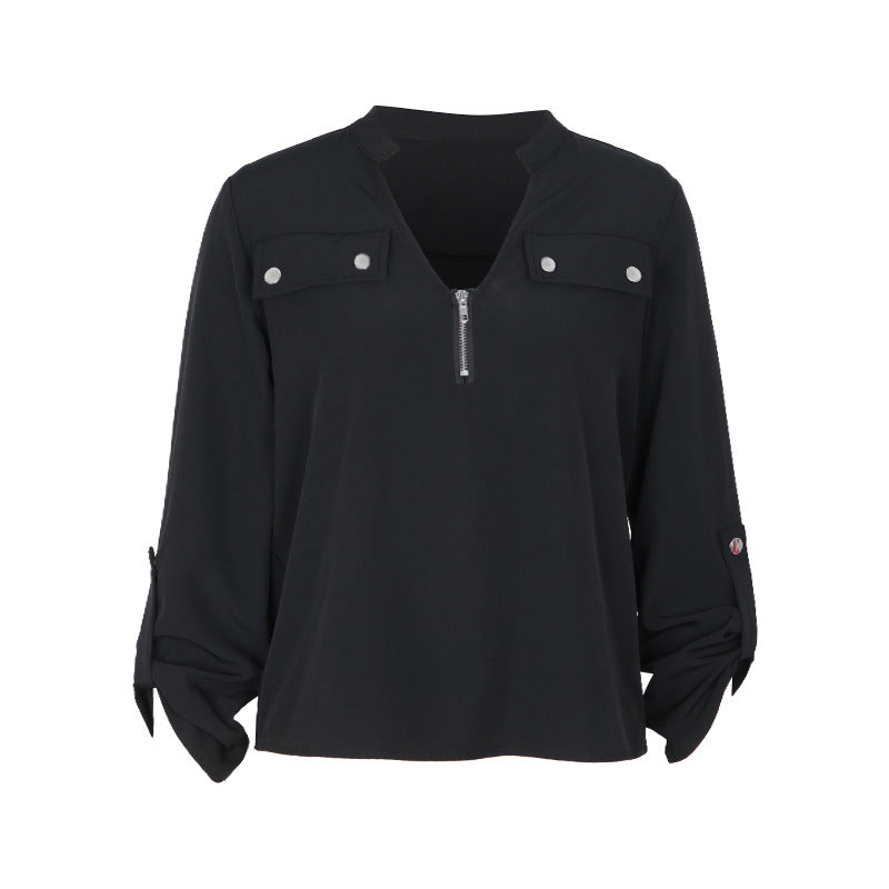 Autumn Long Sleeve Pullover Shirt | Tajstylo