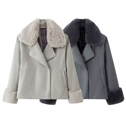Casual Wool Blend Coat | Tajstylo