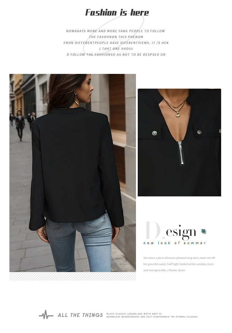 Autumn Long Sleeve Pullover Shirt | Tajstylo
