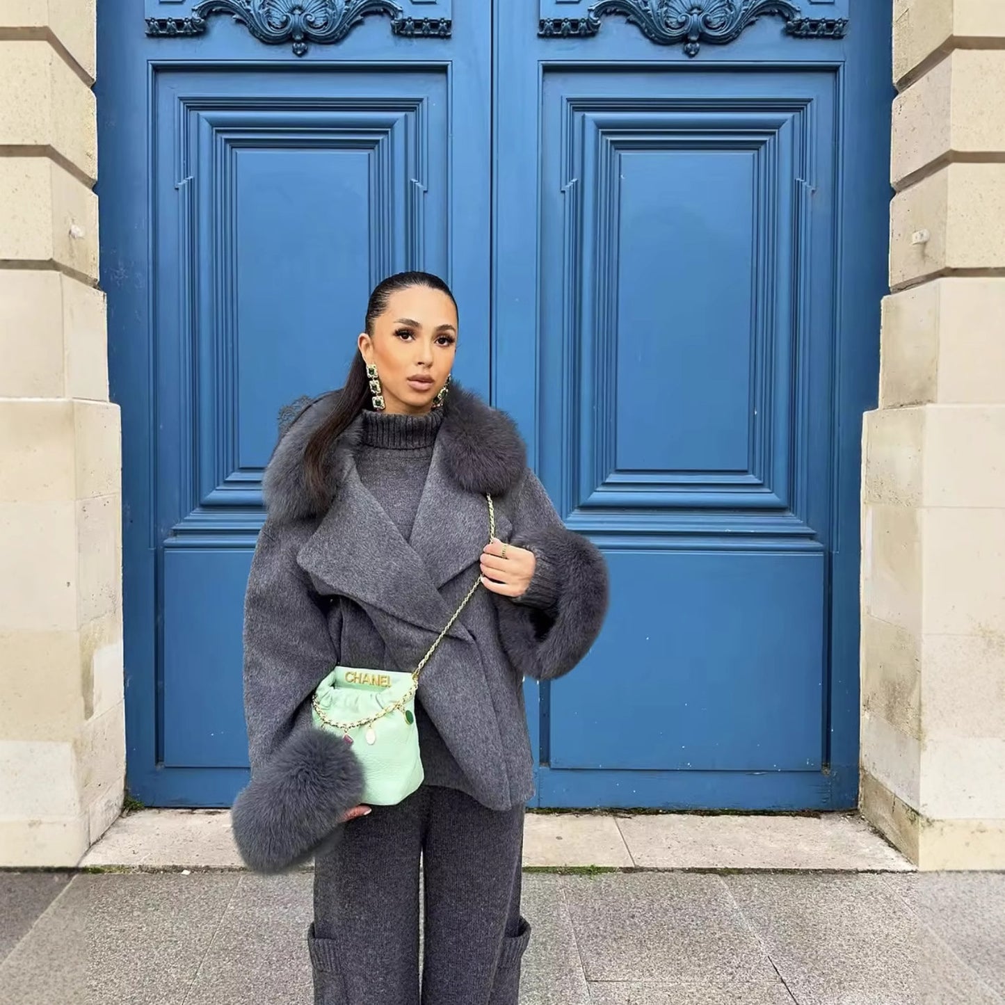 Casual Wool Blend Coat | Tajstylo