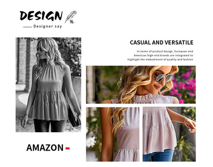 Sleeveless Round Neck Top | Tajstylo