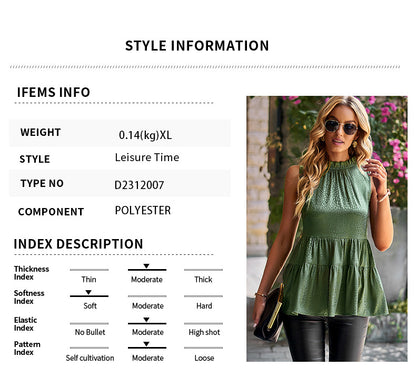 Sleeveless Round Neck Top | Tajstylo
