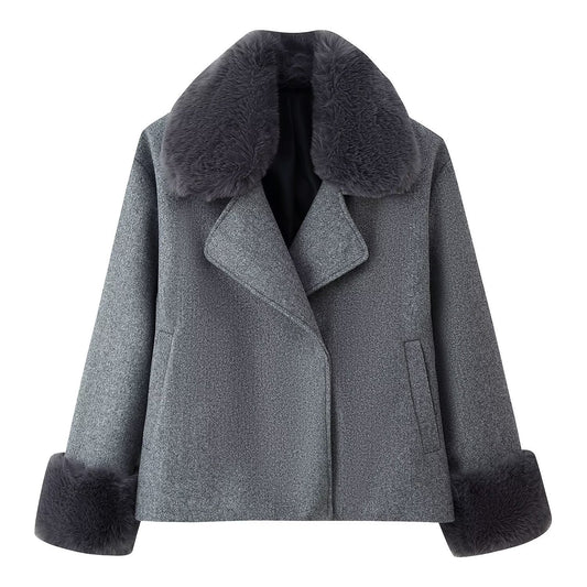 Casual Wool Blend Coat | Tajstylo