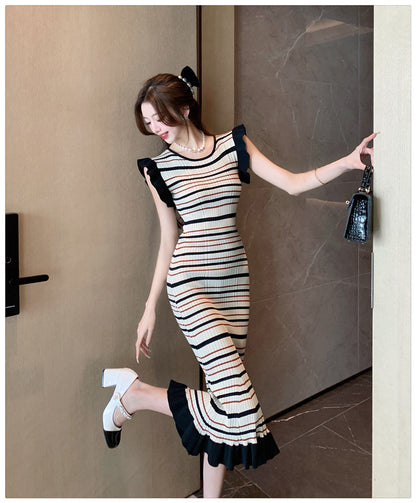 Women’s Striped Knitwear Dress | Tajstylo