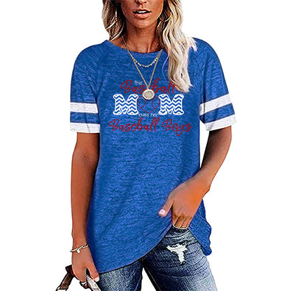 Mom Print Round Neck Tee | Tajstylo