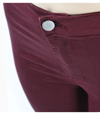 High Waist White Skinny Stretch Denim Jeans | Tajstylo