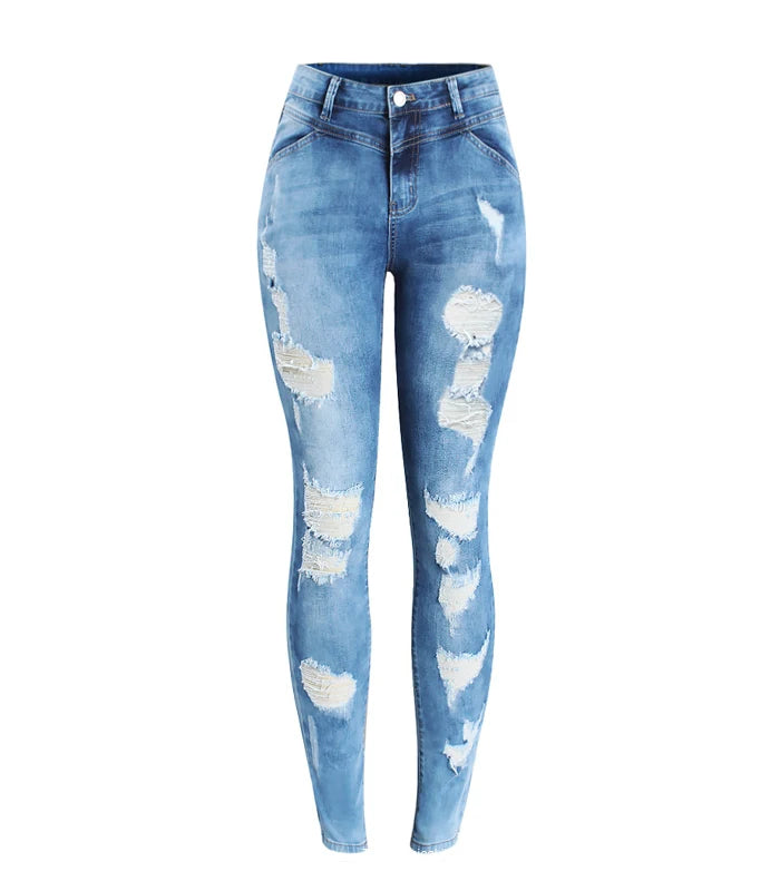 Trend Distressed Women's Denim Jeans | Tajstylo
