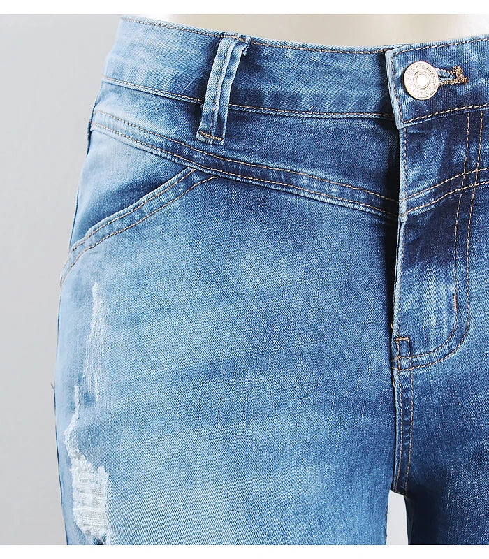 Trend Distressed Women's Denim Jeans | Tajstylo