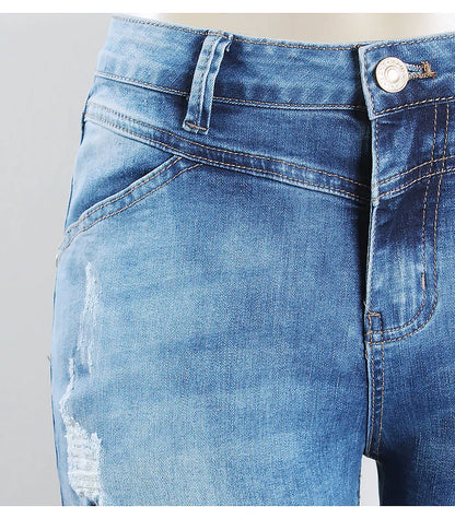 Trend Distressed Women's Denim Jeans | Tajstylo