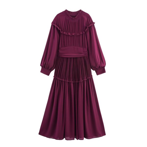 Chiffon long sleeved dress