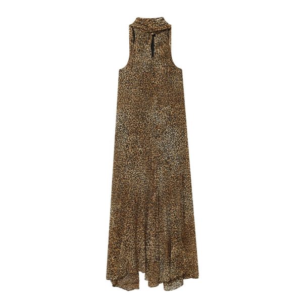 Animal print halter neck dress alternate