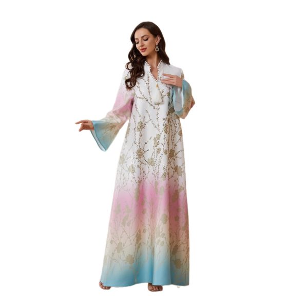 Gradient long sleeved dress