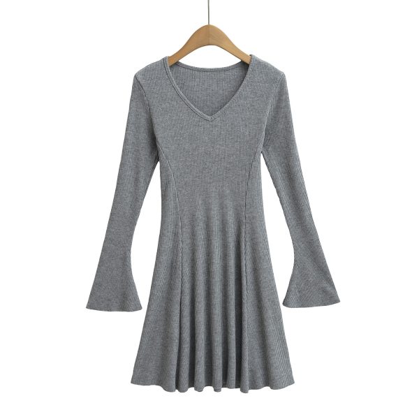 V-neck Knitted Dress alternate