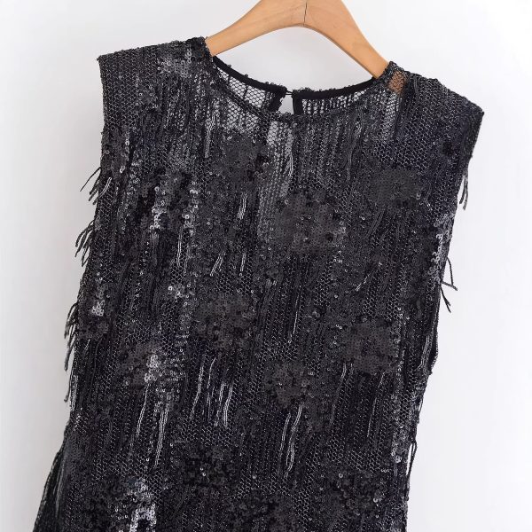 Asymmetric pearl embellishment dress alternate