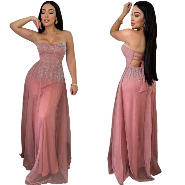 Lace up sleeveless dress