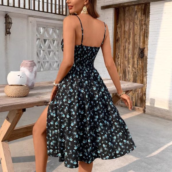Floral printed slit dress alternate