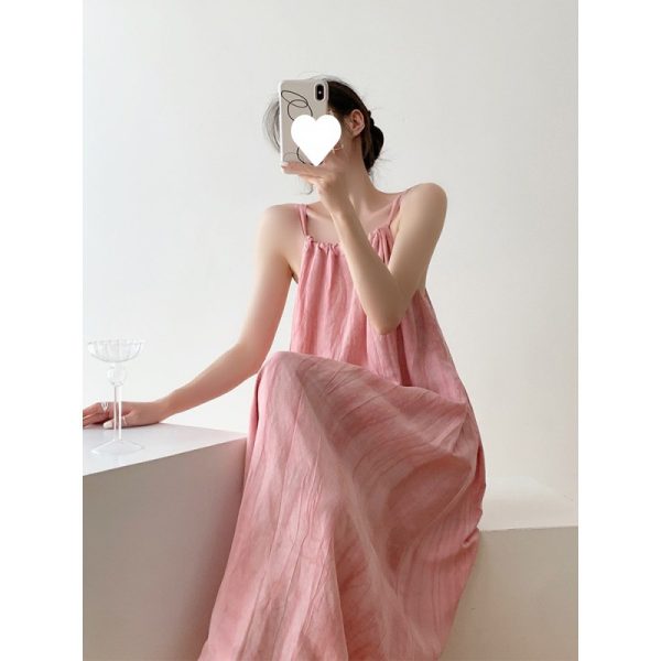 Mood Boost Pink Ombre Dress Slimming Elegant Flare Skirt Sleeveless Beach Long Dress Vacation Strapless Dress alternate